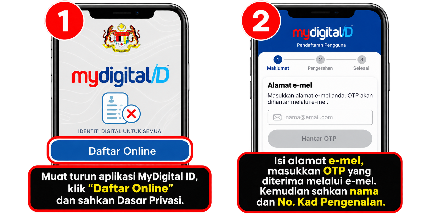Panduan daftar MyDigital ID - Bahagian 1